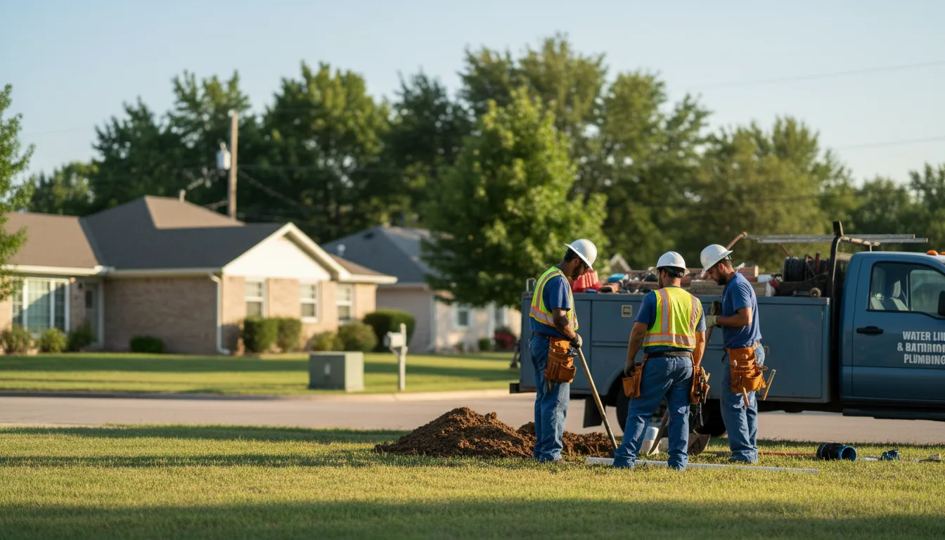 Residential water line and bathroom plumbing service in Coleman, TX